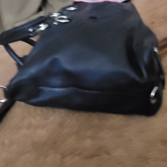 Coach Ashley Leather Black 2 way Bag Satchel nwot - Picture 9 of 13